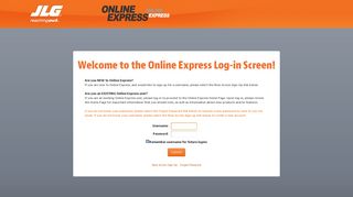 JLG Online Express