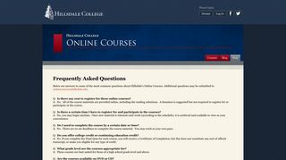 Frequently Asked Questions - Hillsdale College Online Courses ...