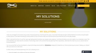 MY SOLUTIONS - Income Solutions