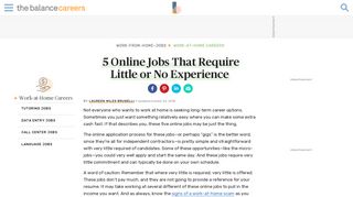 Easy Online Jobs Need Take Little or No Experience