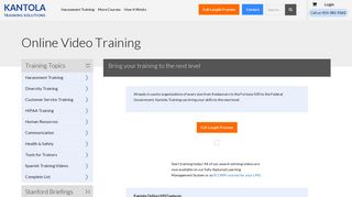 Online Video Training - Kantola | Training Solutions