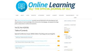 Online Learning Journal