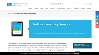 Current Issue: Online Learning Journal - OLC