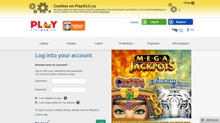 PlayOLG Online Casino and Lottery | Login and Register