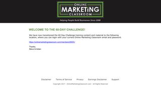 60 Day Challenge - Online Marketing Classroom