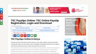 TSC Payslips Online: TSC Online Payslip Registration, Login and ...
