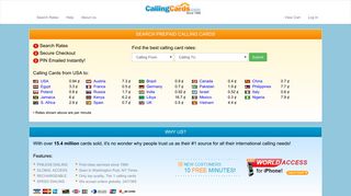 CallingCards.com - Mobile - Online prepaid calling card and phone ...