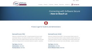 Product Login for Students and Administrators - Secure Testing ...