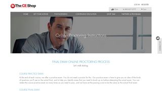 Online Proctoring Final Exam Instructions and Process | The CE Shop