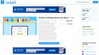 Visit Distance.readingprograms.org - Sign In.