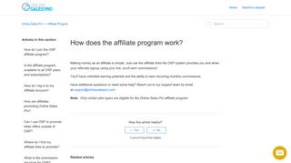 How does the affiliate program work? – Online Sales Pro