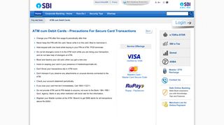 ATM cum Debit Cards - OnlineSBI