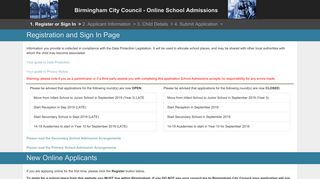 Birmingham City Council - Online School Admissions