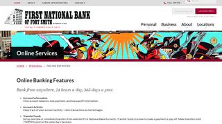 Online Services : First National Bank of Fort Smith