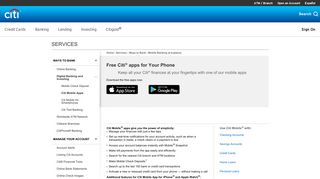 Citi Online - Citi Mobile® App - Mobile Banking for iPhone® or Android ...