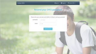 Online SPES | Resend your SPES password