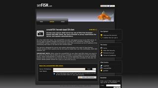 Free web-based SSH client - serFISH.com