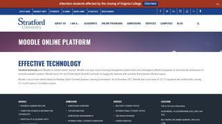 Moodle Online Platform | Stratford University