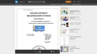 Online Student Registration System - SlideShare