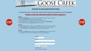 TEAMS Online Registration Login - Parent Portal - GCCISD