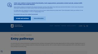 Entry pathways - Study at UniSA - University of South Australia