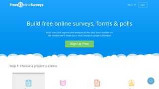 Create a Free Online Survey: 3 Million users since 2002!
