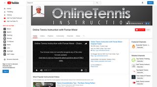 Online Tennis Instruction with Florian Meier - YouTube