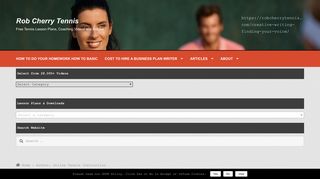 Online Tennis Instruction – Rob Cherry Tennis