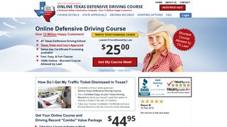 Online Texas Defensive Driving Course | Only $25.00 | TEXAS Approved