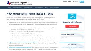 Texas Approved Defensive Driving Online | How to Dismiss a Texas ...