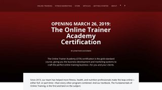 Online Trainer Academy Certification | The PTDC