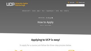 How to Apply | University Centre Peterborough