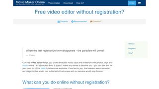 No registration | Video editor online without registration
