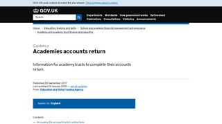 Academies accounts return - GOV.UK