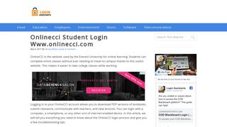 Onlinecci Student Login www.onlinecci.com | Login Assistants