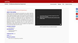 Soil Mechanics/Geotechnical Engineering I - NPTEL Online Courses