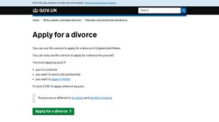 Apply for a divorce - GOV.UK