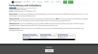 PerfectMoney - OnlineNaira - Payment Gateway | eCurrency Exchanger