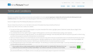 Terms & Conditions - Online Picture Proof