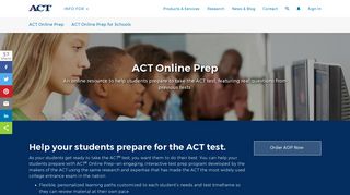 ACT Online Prep for Schools | ACT