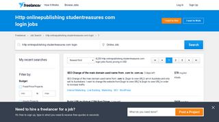 Http onlinepublishing studentreasures com login Jobs ... - Freelancer