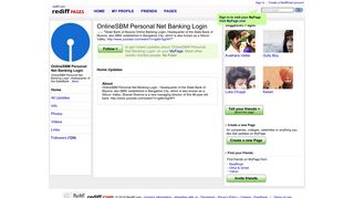 OnlineSBM Personal Net Banking Login - Rediff Pages