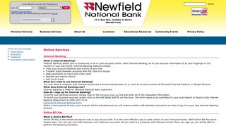 Newfield National Bank > Personal Services > Online Services
