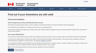 Find out if your biometrics are still valid