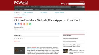 OnLive Desktop: Virtual Office Apps on Your iPad | PCWorld