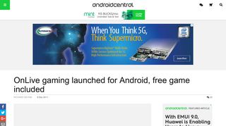 OnLive gaming launched for Android, free game included | Android ...