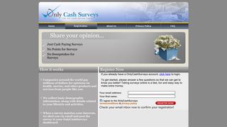 Only Cash Surveys - Register Now & Get $5, Join Today