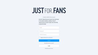 JustFor.Fans | Login - Sign up