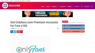 Get Onlyfans.com Premium Accounts for Free x100 - TechFire