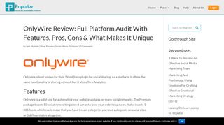 OnlyWire Review: Full Platform Audit With Features, Pros, Cons